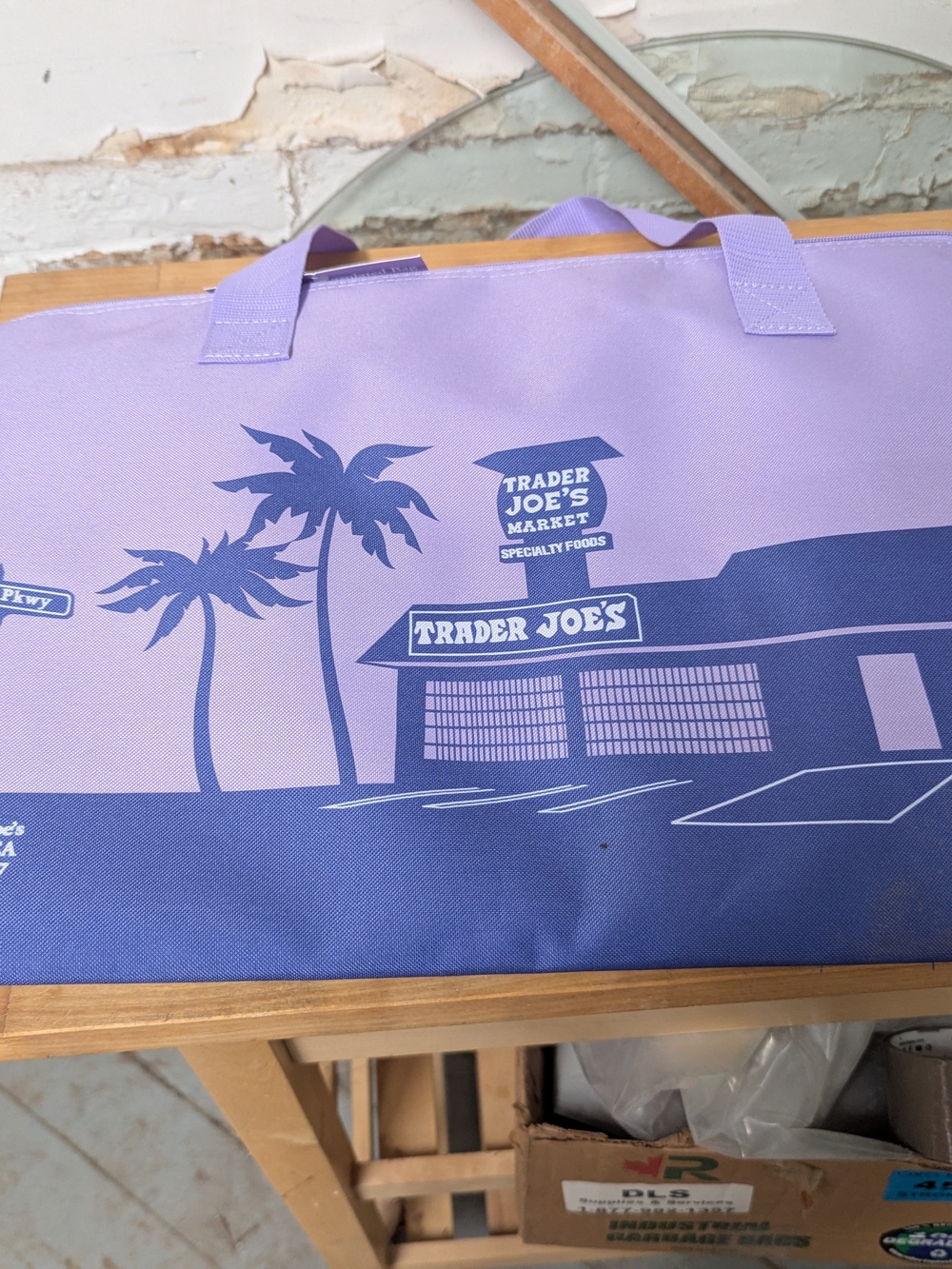 Trader Joe's Lavender Insulated - Reusable Grocery Carrier